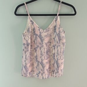 Japna Camisole Cream, Grey And Pink Sleeveless Fully Lined Women's Size XS